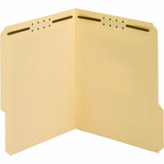 Pendaflex 1/3 Tab Cut Letter Recycled Top Tab File Folders, 18 pt. Manila, 3/4" Expansion, 1 Fastener, Assorted Tab Positions, 10% Recycled, 50/Box