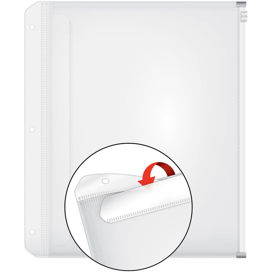 11.8" Height x 0.3" Width x 10.5" Length - 0.50" Maximum Capacity - 100 x Sheet Capacity - For Letter 8 1/2" x 11" Sheet - Ring Binder - Rectangular - Clear - Polypropylene - 1 Pack
