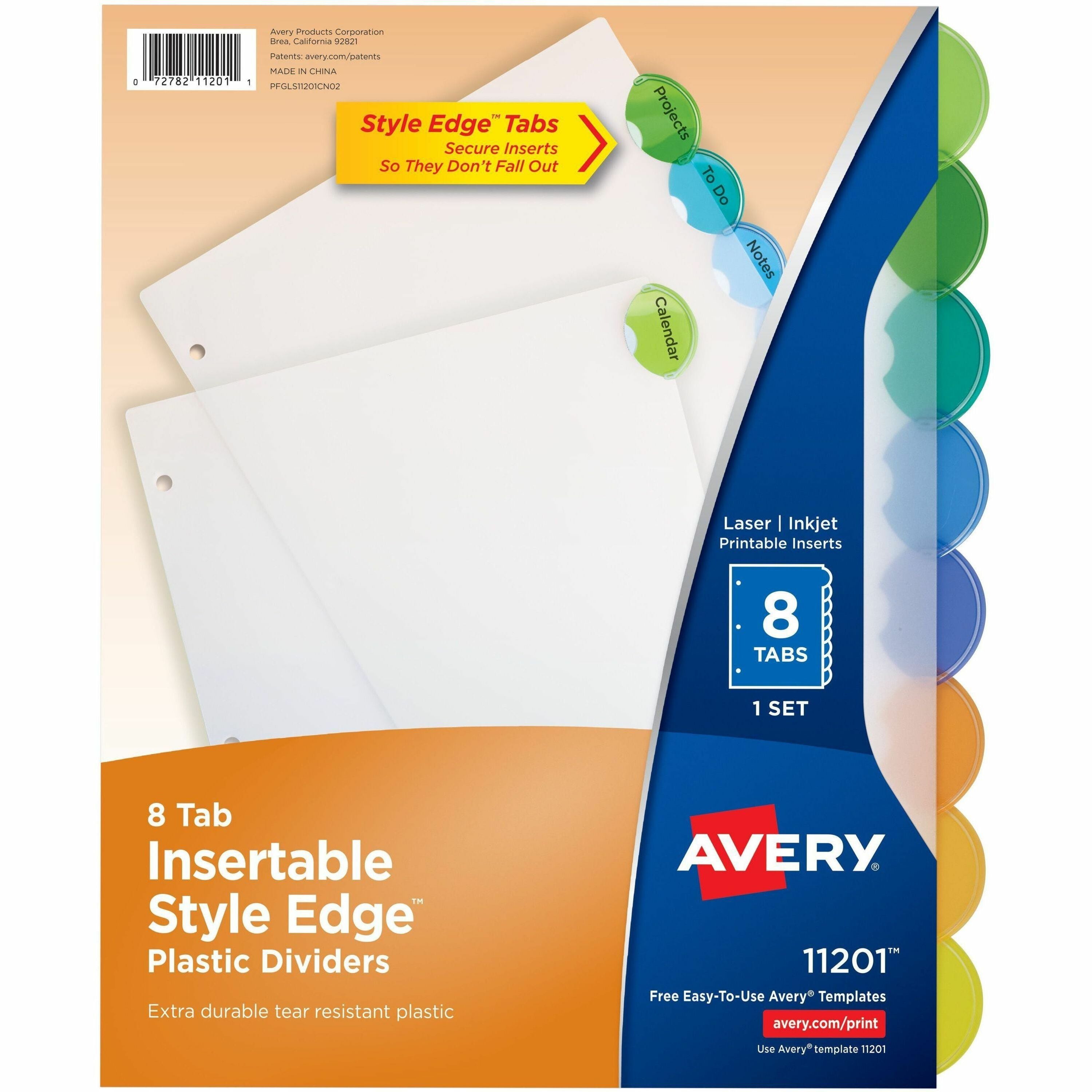 8 x Divider(s) - 8 - 8 Tab(s)/Set - 8.5" Divider Width x 11" Divider Length - 3 Hole Punched - Translucent Plastic Divider - Multicolor Plastic Tab(s) - Customizable, Hole-punched, Insertable, Sturdy, Durable, Tear Resistant - 8 / Set