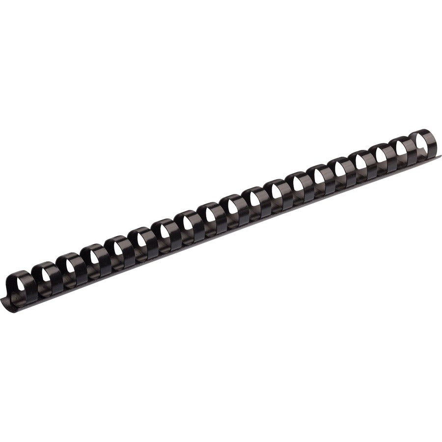 Fellowes Plastic Binding Combs - 0.6" Height x 10.8" Width x 0.6" Depth - 0.62" Maximum Capacity - 120 x Sheet Capacity - For Letter 8 1/2" x 11" Sheet - 19 x Rings - Round - Black - Plastic - 1 Pack