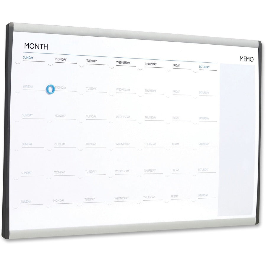 18" Board Height x 30" Board Width - White Natural Cork Surface - Magnetic, Calendar, Durable, Lightweight - Silver Aluminum Frame - 1 Each