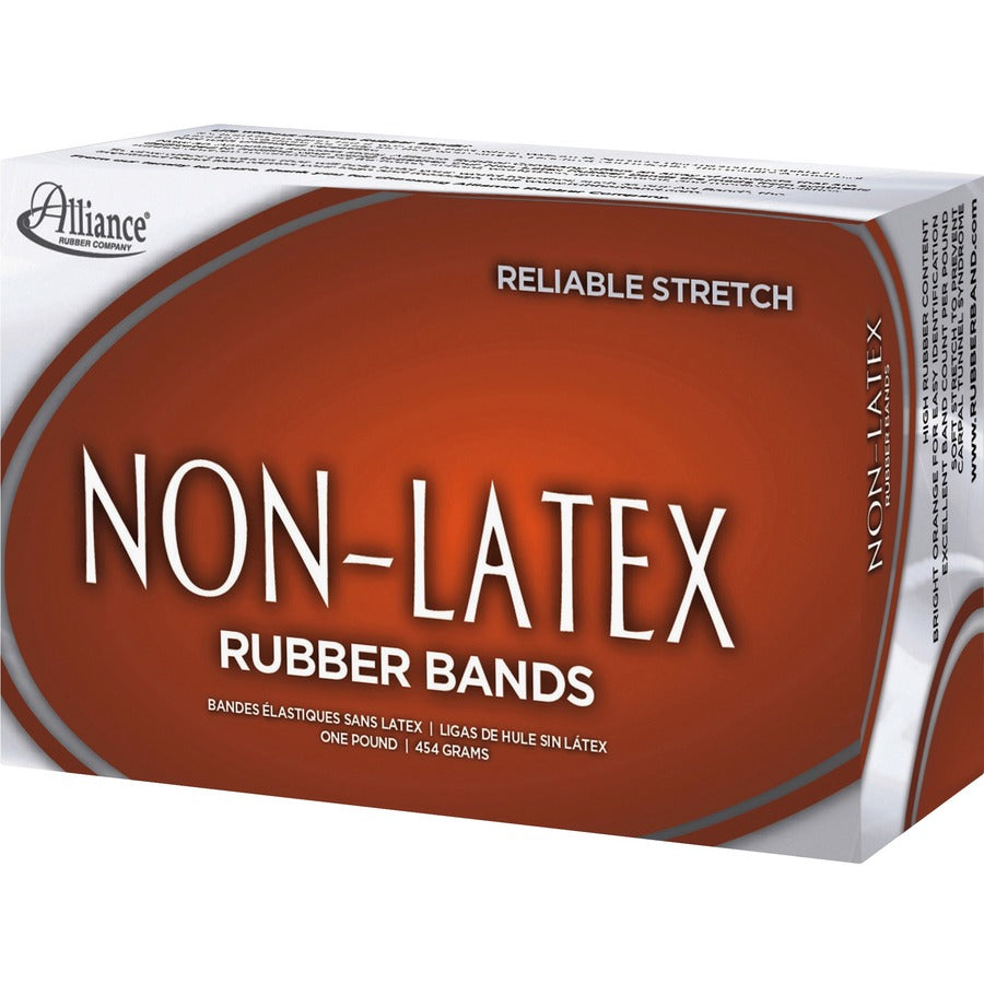 Alliance Rubber Rubber Bands - Size: #117B - 7" Length x 0.1" Width - Latex-free, Stretchable - Synthetic Rubber - Orange - 250 / Box
