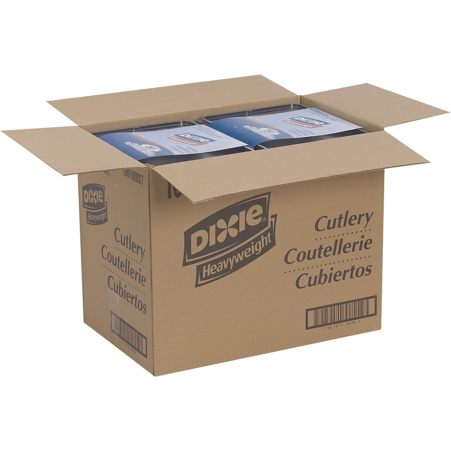 Dixie Heavyweight Disposable Forks, Knives & Teaspoons Keeper Pack Grab-N-Go by GP Pro - Cutlery Set - 60 x Teaspoon - 60 x Fork - 60 x Knife - Crystal - 180 / Box
