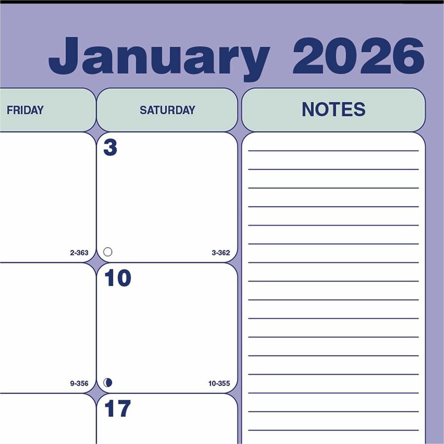 Blueline Monthly Desk Pad Calendar, 21-1/4" x 16" , English