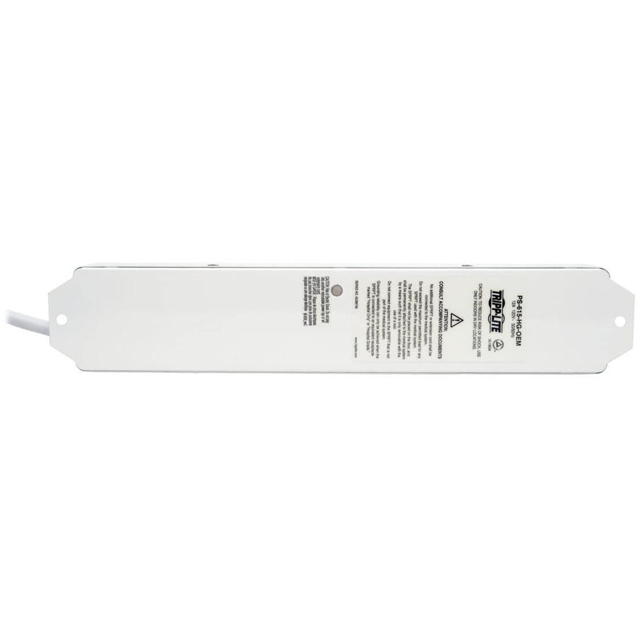 NEMA 5-15P-HG - 6 x NEMA 5-15R-HG - 15 ft Cord - 15 A Current - 120 V AC Voltage - White