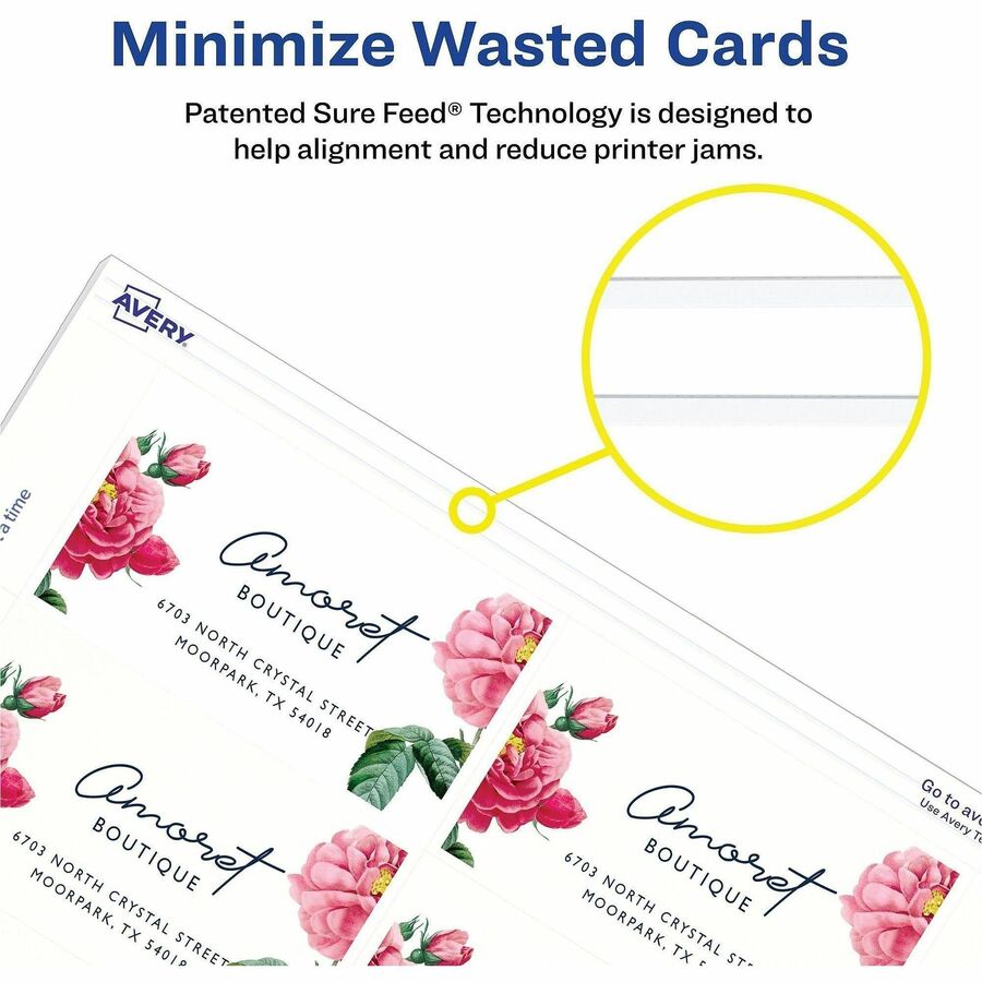 110 Brightness - 2" x 3 1/2" - 93 lb Basis Weight - 254 g/m² Grammage - Matte - Double-sided - White - 1000 Sheets - 200/Pack - 5 / Carton
