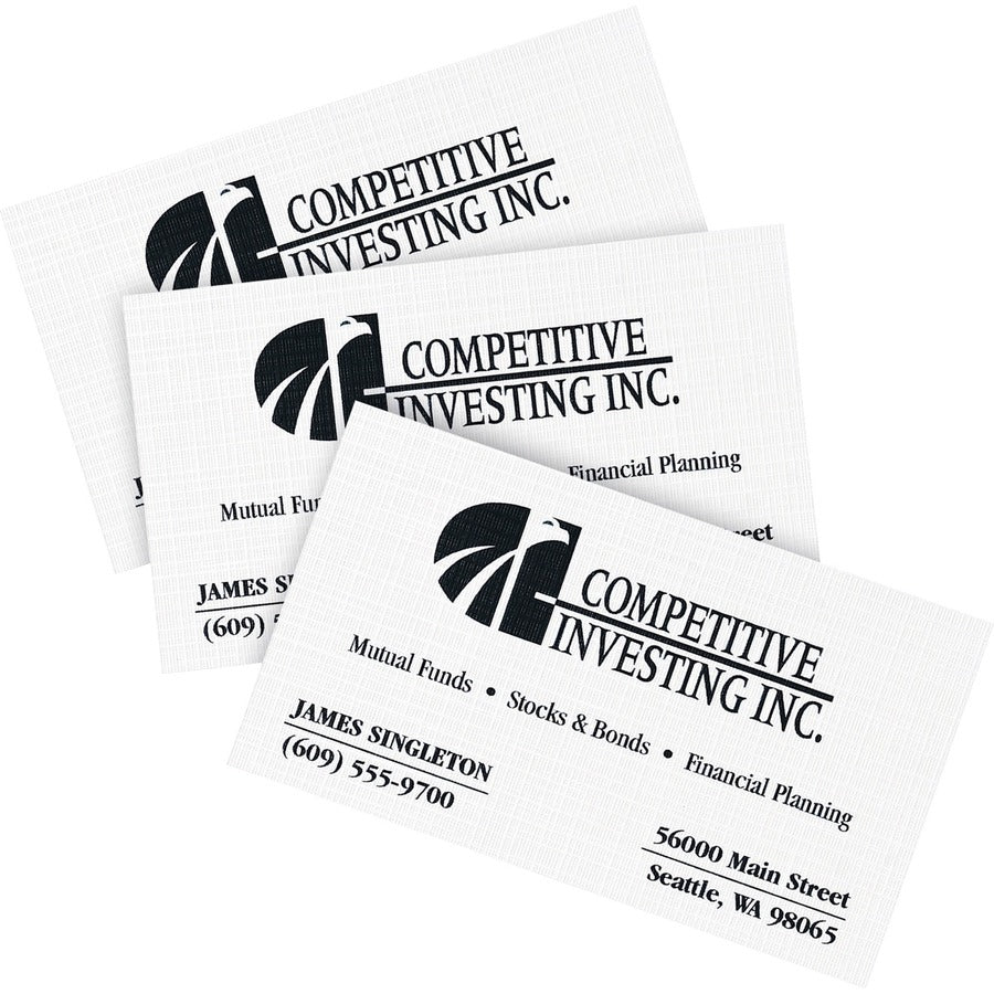 110 Brightness - 2" x 3 1/2" - 93 lb Basis Weight - 254 g/m² Grammage - Matte - Double-sided - White - 1000 Sheets - 200/Pack - 5 / Carton