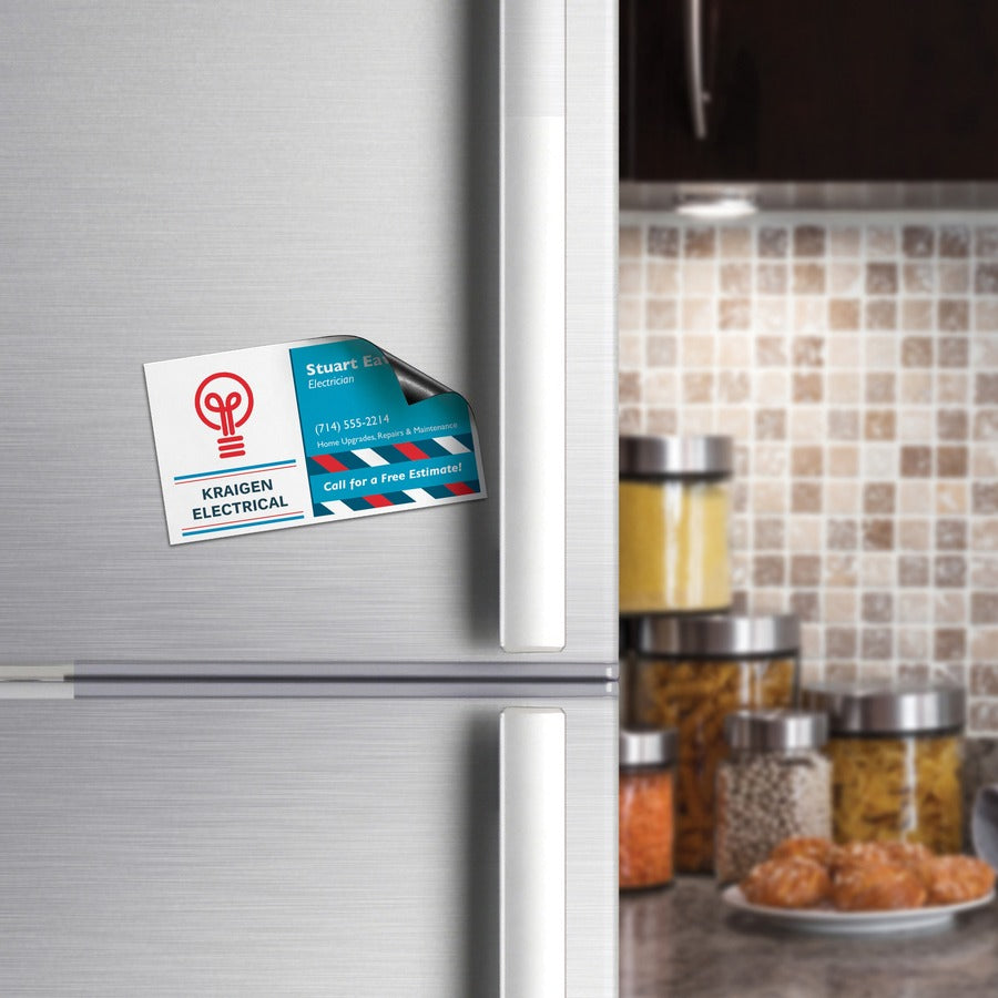 2" x 3 1/2" - 729 g/m² Grammage - Matte - Sturdy, Magnetic Coated, Perforated - White - 30/Pack - 5 / Carton