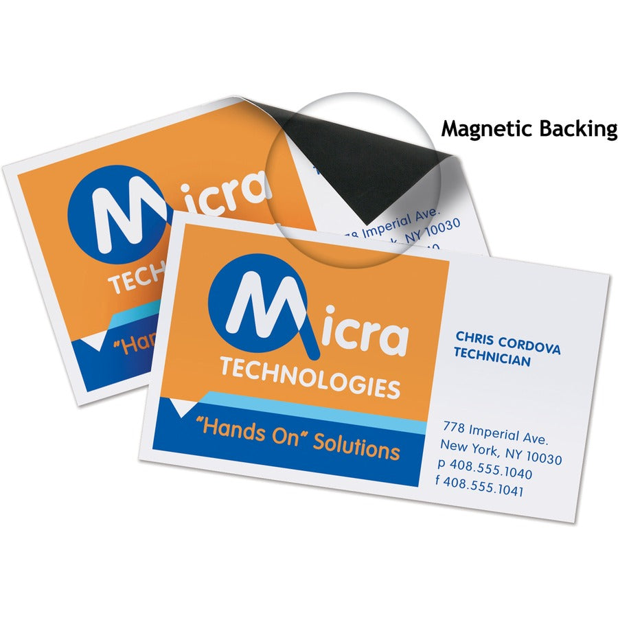 2" x 3 1/2" - 729 g/m² Grammage - Matte - Sturdy, Magnetic Coated, Perforated - White - 30/Pack - 5 / Carton