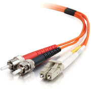 C2G Fiber Optic Duplex Patch Cable - 3.28 ft Fiber Optic Network Cable - First End: 2 x LC - Male - Second End: 2 x ST - Male - Patch Cable - 62.5/125 &micro;m - Orange - 1 Each