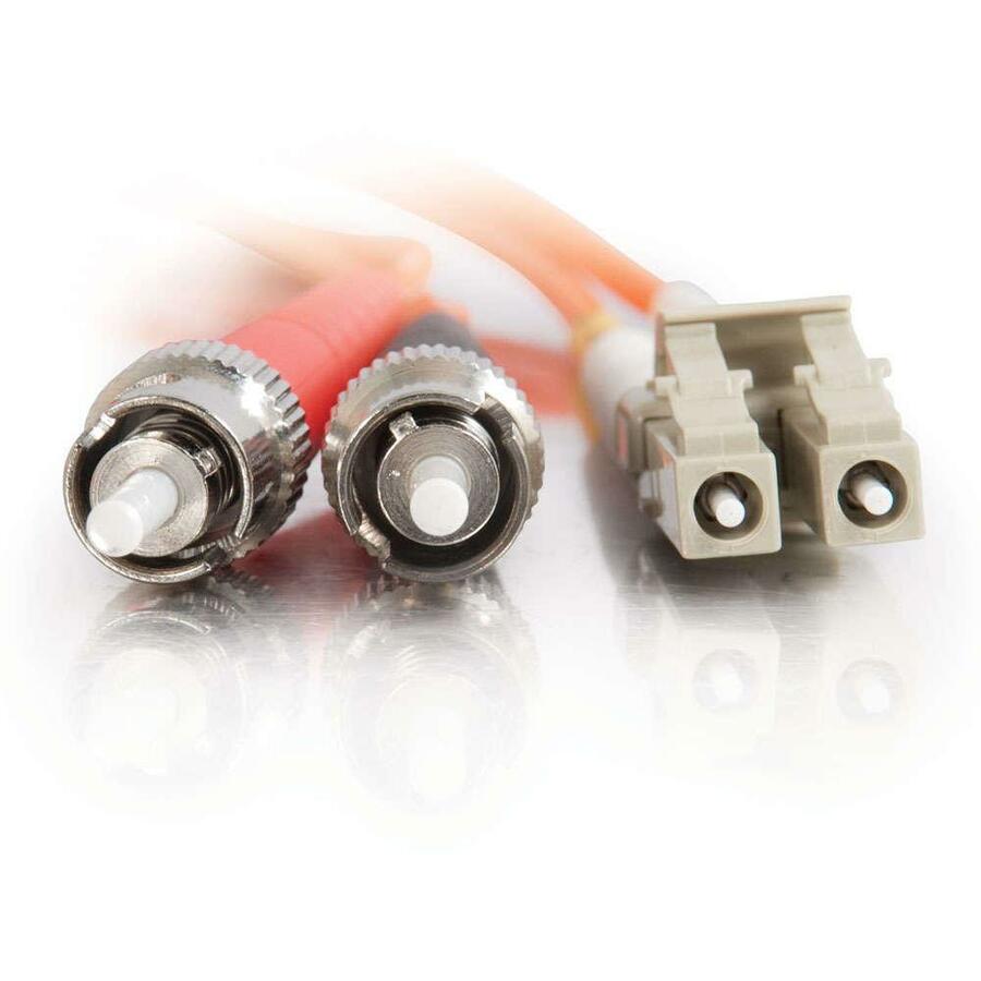 C2G Fiber Optic Duplex Patch Cable - 3.28 ft Fiber Optic Network Cable - First End: 2 x LC - Male - Second End: 2 x ST - Male - Patch Cable - 62.5/125 &micro;m - Orange - 1 Each