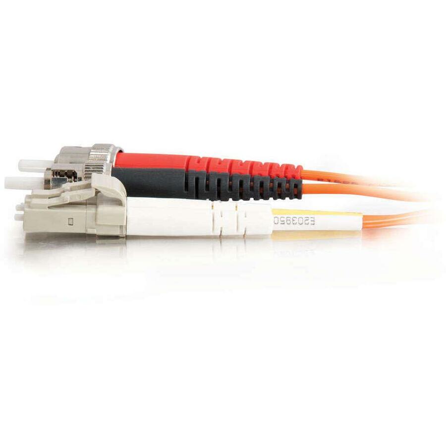 C2G Fiber Optic Duplex Patch Cable - 3.28 ft Fiber Optic Network Cable - First End: 2 x LC - Male - Second End: 2 x ST - Male - Patch Cable - 62.5/125 &micro;m - Orange - 1 Each
