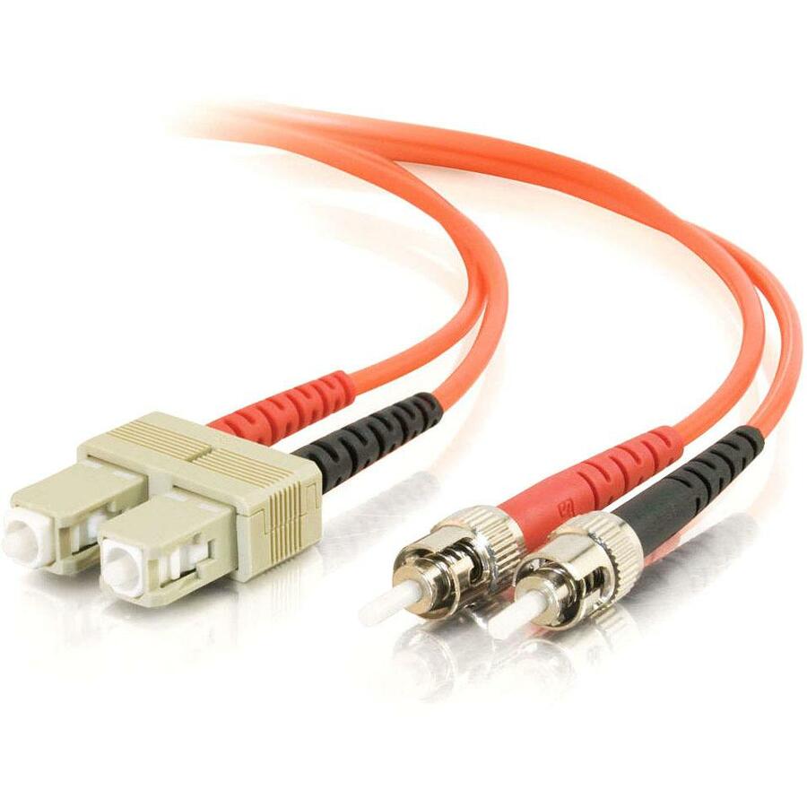 C2G Fiber Optic Duplex Patch Cable - 6.56 ft Fiber Optic Network Cable - First End: 2 x SC Network - Male - Second End: 2 x ST - Male - Patch Cable - 50/125 &micro;m - Orange - 1 Each