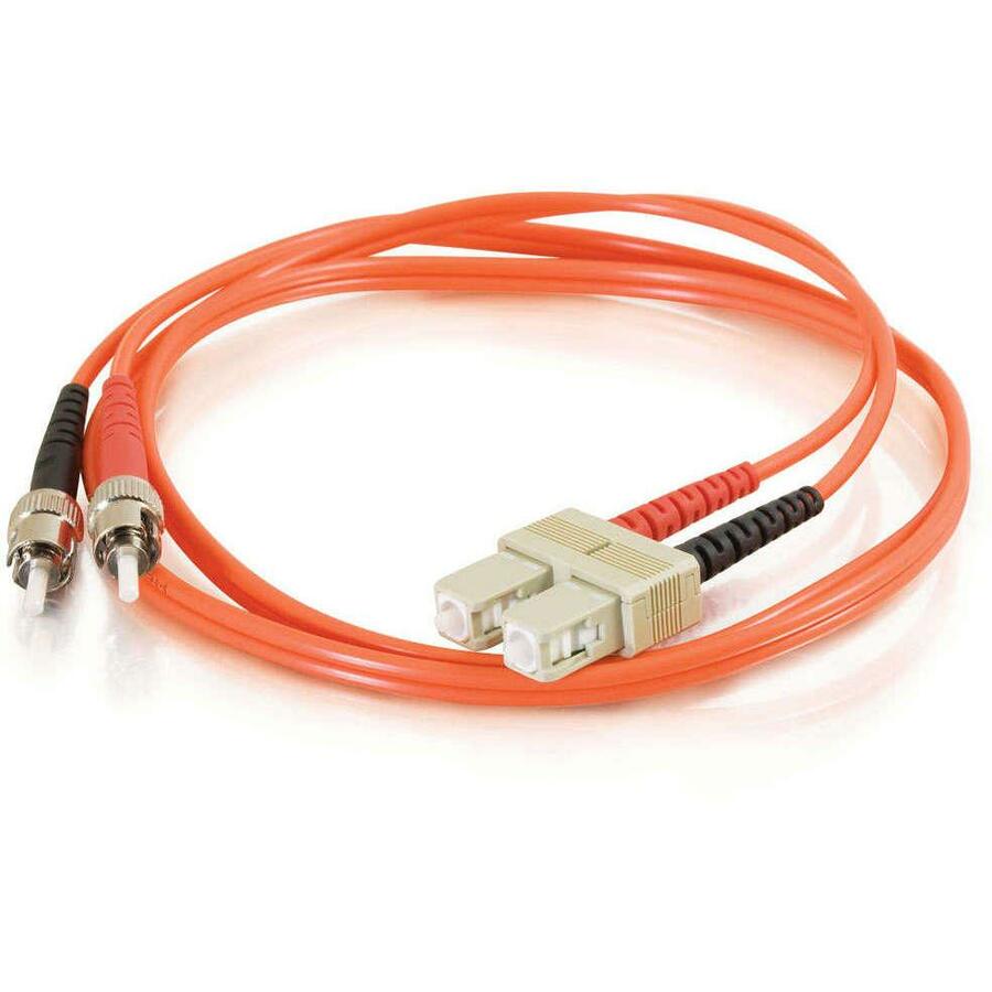 C2G Fiber Optic Duplex Patch Cable - 6.56 ft Fiber Optic Network Cable - First End: 2 x SC Network - Male - Second End: 2 x ST - Male - Patch Cable - 50/125 &micro;m - Orange - 1 Each
