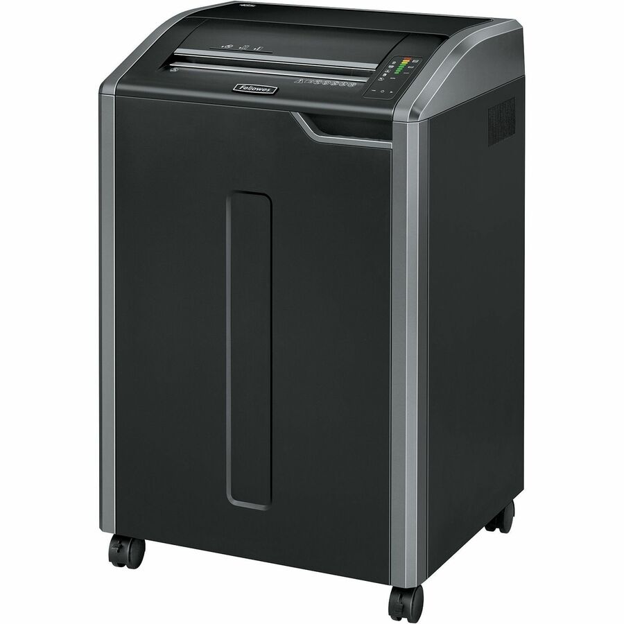 Continuous Shredder - Strip Cut - 38 Per Pass - for shredding Staples, Credit Card, CD, DVD, Paper Clip, Junk Mail, Paper - 0.219" Shred Size - P-2 - 20 ft/min - 16" Throat - 35 gal Wastebin Capacity - Black, Dark Silver - TAA Compliant