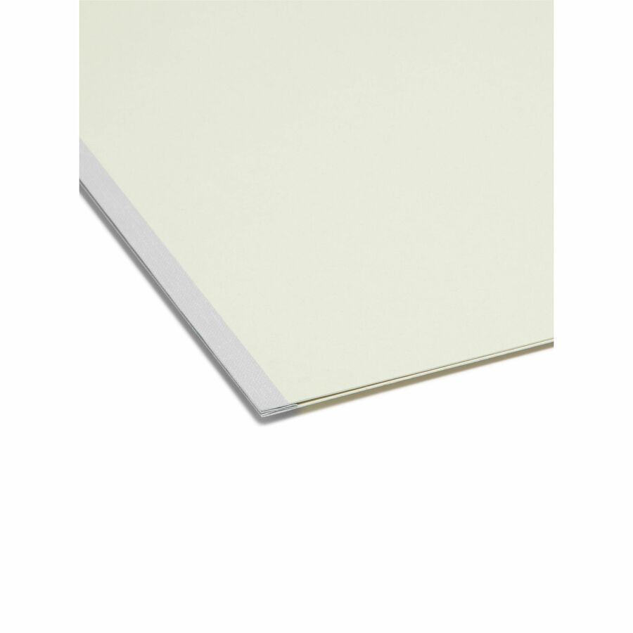8 1/2" x 14" - 1" Expansion - Top Tab Location - Assorted Tab Position - 25 pt. - Pressboard, Metal - Gray, Green - Heavyweight, Wear Resistant - 60% Recycled - 25 / Box