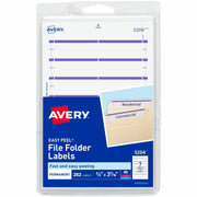 3 7/16" Height x 43/64" Width - Permanent Adhesive - Rectangle - Laser, Inkjet - Purple - Paper - PVC-free, Permanent Adhesive, Curl Resistant, Stick & Stay, Easy Peel - 7 / Sheet - 36 Total Sheets - 252 Total Label(s) - 1 Each