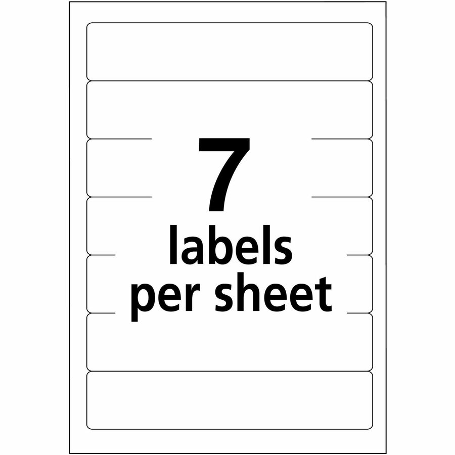 3 7/16" Height x 43/64" Width - Permanent Adhesive - Rectangle - Laser, Inkjet - Purple - Paper - PVC-free, Permanent Adhesive, Curl Resistant, Stick & Stay, Easy Peel - 7 / Sheet - 36 Total Sheets - 252 Total Label(s) - 1 Each