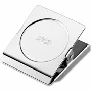 Large - 2.3" Length - 1.13" Size Capacity - Magnetic, Rust Resistant - Silver - Metal, Chrome - 12 / Box