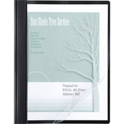 1/2" Folder Capacity - 8 1/2" x 11" - 100 Sheets Capacity - Black, Clear - 10 / Pack