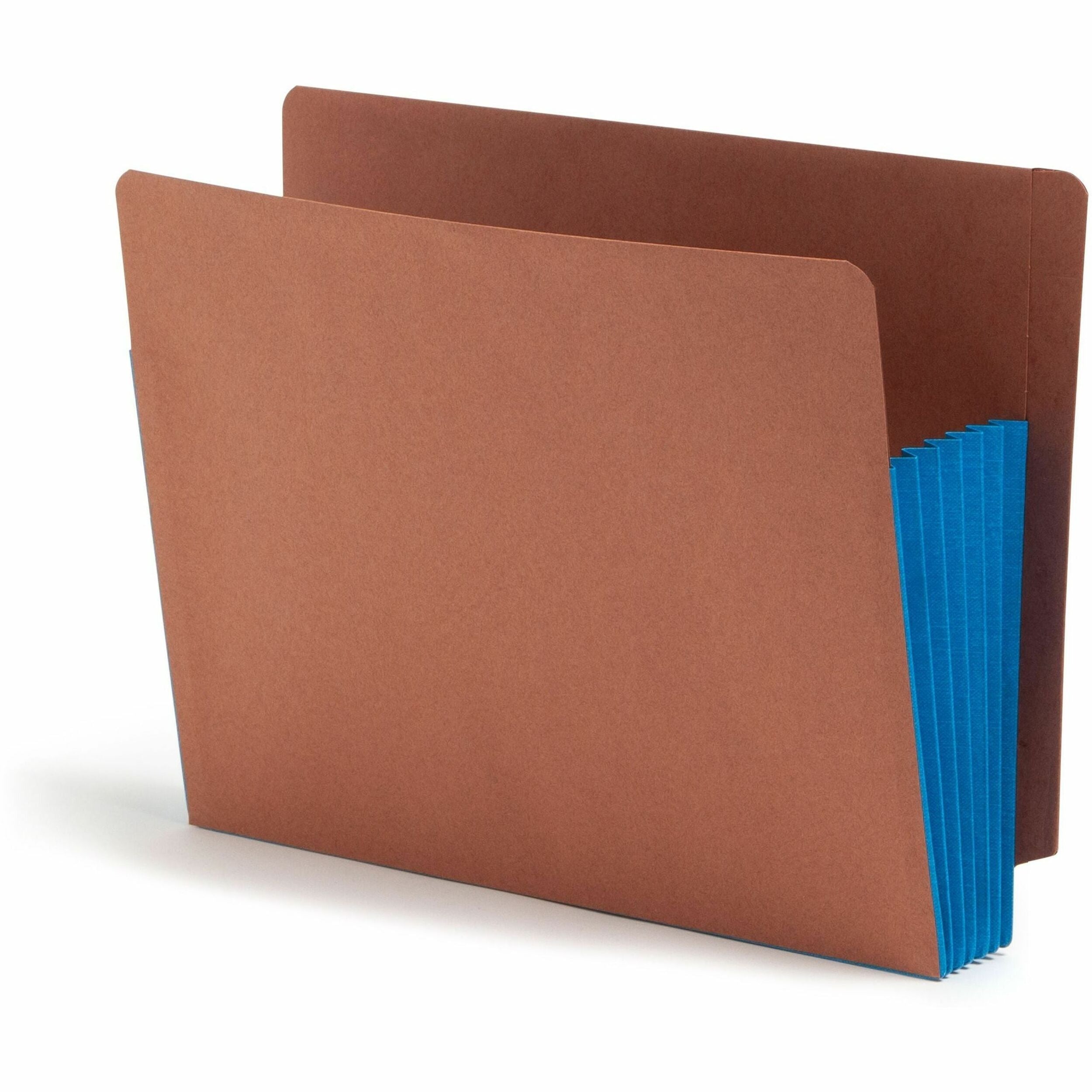 8 1/2" x 11" - 5 1/4" Expansion - 2 Plys - Redrope - Blue - Closed Sides, Reinforced Tab, Reinforced Gusset, Tear Proof - 30% Paper Recycled - 10 / Box