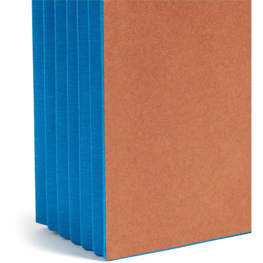 8 1/2" x 11" - 5 1/4" Expansion - 2 Plys - Redrope - Blue - Closed Sides, Reinforced Tab, Reinforced Gusset, Tear Proof - 30% Paper Recycled - 10 / Box