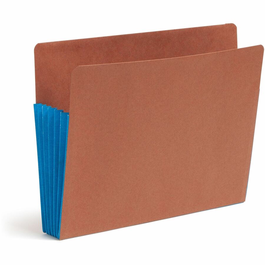 8 1/2" x 11" - 5 1/4" Expansion - 2 Plys - Redrope - Blue - Closed Sides, Reinforced Tab, Reinforced Gusset, Tear Proof - 30% Paper Recycled - 10 / Box