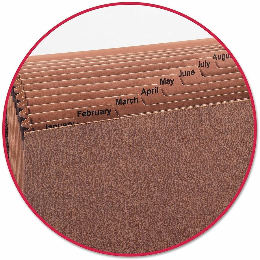 8 1/2" x 14" - 12 Pocket(s) - Redrope, Tyvek - Redrope - Flap, Elastic Closure, Reinforced Gusset - 30% Recycled - 1 Each