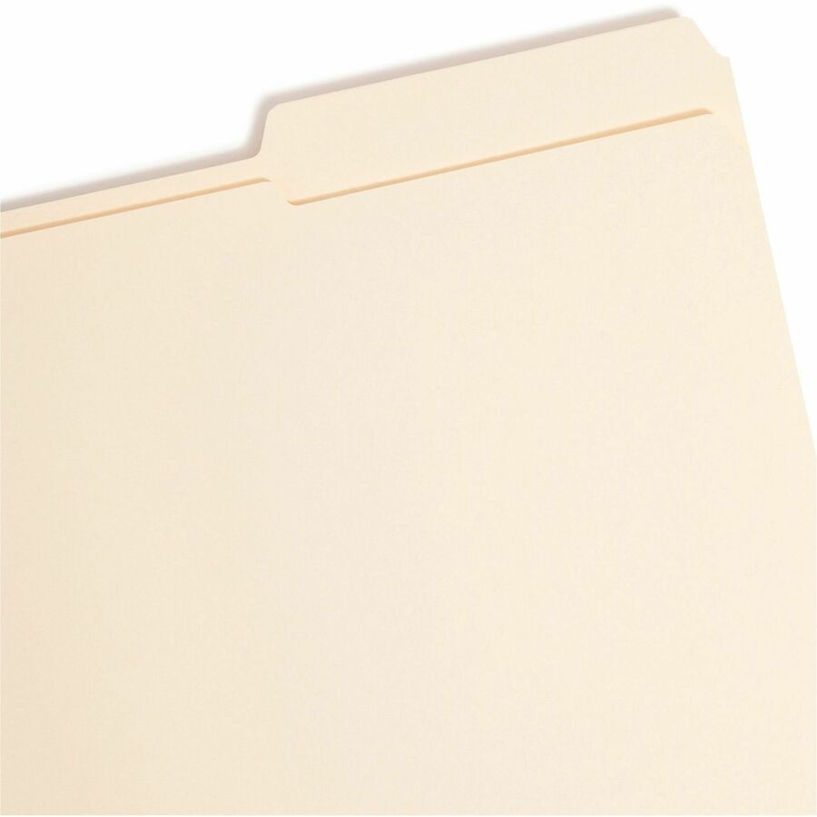 Smead 1/3 Tab Cut Legal Recycled Fastener Folder - 8 1/2" x 14" - 2 x 2K Fastener(s) - Top Tab Location - Third Tab Position - 11 pt. - 2 Plys - Manila - Reinforced - 10% Recycled - 50 / Box