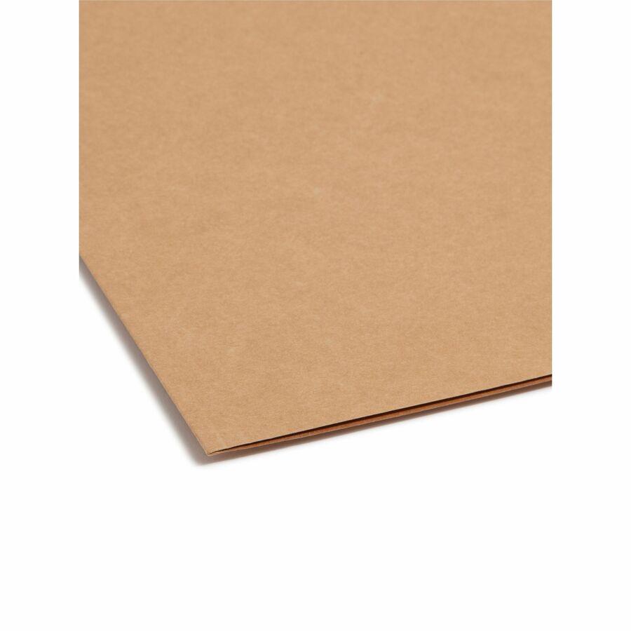 Smead Straight Tab Cut Letter Recycled Fastener Folder - 8 1/2" x 11" - 2 x 2K Fastener(s) - 11 pt. - 2 Plys - Kraft - 10% Recycled - 50 / Box