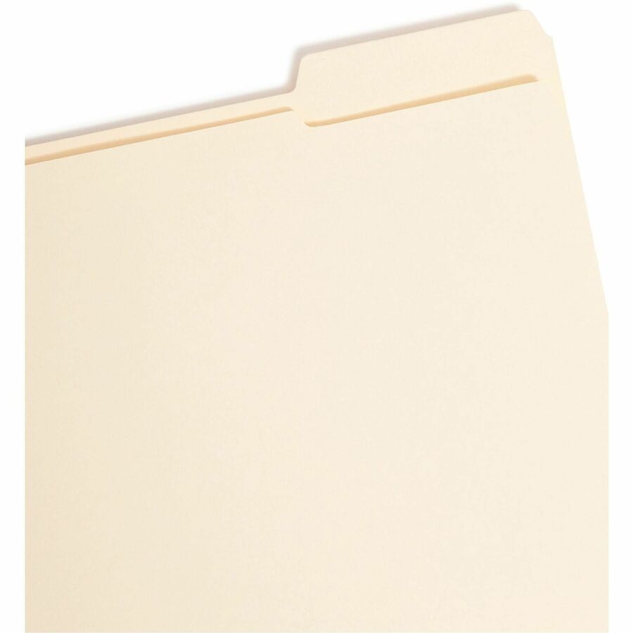 Smead 1/3 Tab Cut Letter Recycled Fastener Folder - 8 1/2" x 11" - 3/4" Expansion - 2 x 2K Fastener(s) - 2" for Folder - Top Tab Location - Third Tab Position - 11 pt. - 2 Plys - Manila - Reinforced Tab - 10% Recycled - 50 / Box