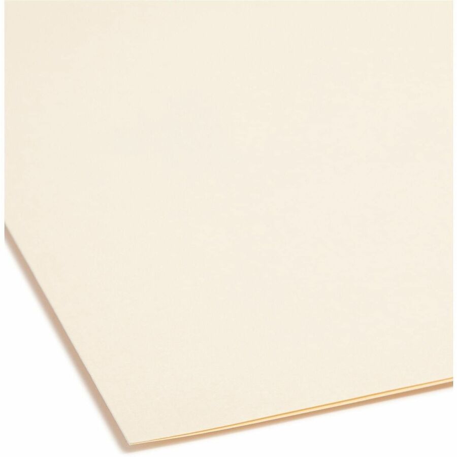 Smead 1/3 Tab Cut Letter Recycled Fastener Folder - 8 1/2" x 11" - 3/4" Expansion - 2 x 2K Fastener(s) - 2" for Folder - Top Tab Location - Third Tab Position - 11 pt. - 2 Plys - Manila - Reinforced Tab - 10% Recycled - 50 / Box