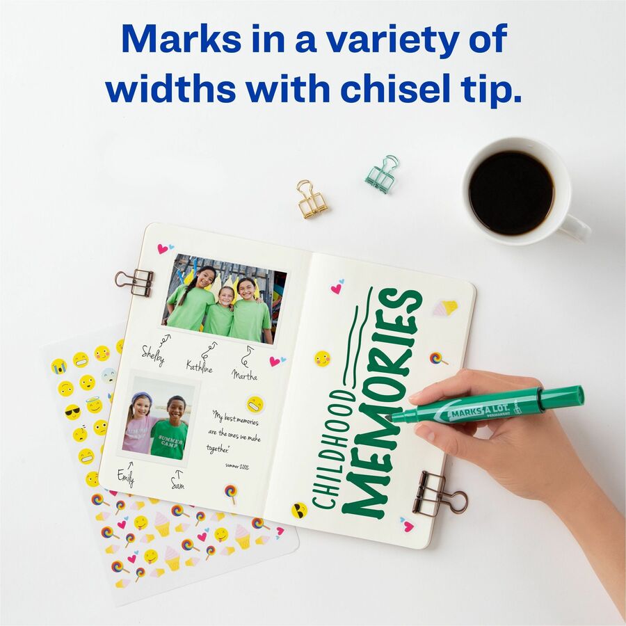 Chisel Marker Point - Green Ink - 1 Dozen