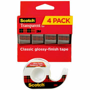 23.61 yd Length x 0.75" Width - 1" Core - Clear - Dispenser Included - Handheld Dispenser - Stain Resistant, Moisture Resistant, Long Lasting - For Sealing, Label Protection, Wrapping, Mending - 1 Pack