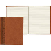 150 Sheets - Perfect Bound - Ruled Margin - A4 - 8 1/2" x 11" Sheet Size - Cream Paper - Tan Cover - Recycled - 1 Each