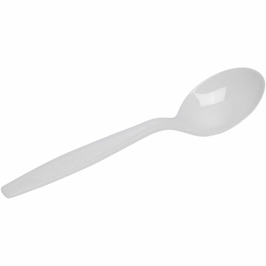 Dixie Heavyweight Dispoable Soup Spoons Grab-N-Go by GP Pro - Soup Spoon - 1 x Soup Spoon - White - 100 / Box