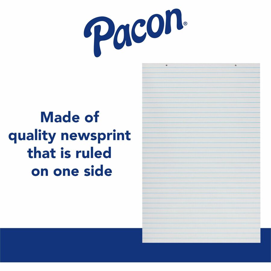 Primary Chart Pad, White, 1" Ruled Short Way, 24" x 36", 100 Sheets