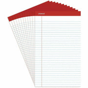 Universal Notepad - 1 Subject(s) - 50 Sheets - Tape Bound - Legal Ruled Red Margin - 16 lb Basis Weight - Legal - 8 1/2" x 14" Sheet Size - 14" Height x 8.5" Width - White Paper - Chipboard Cover - 1 Dozen
