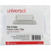 5 Tab(s)/Set - 2" Tab Width - Clear Tab(s) - 0% - 25 / Pack