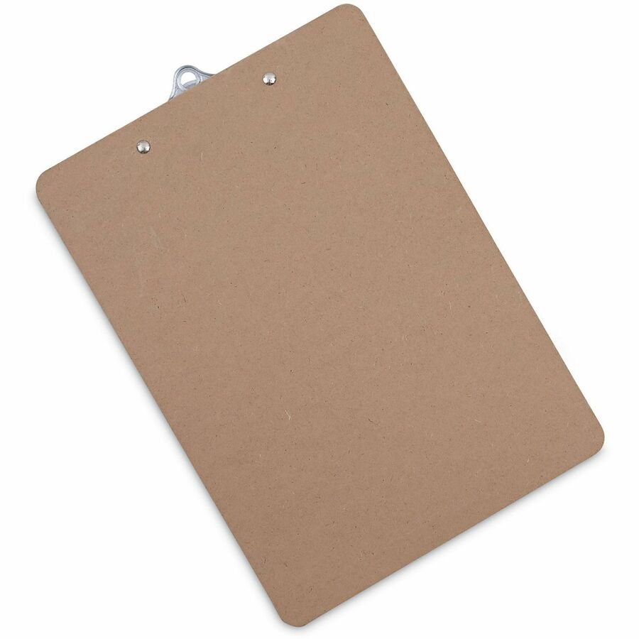 1.25" Clip Capacity - Storage for Document, Form - 8 1/2" x 11" Sheet Size - Hardboard - Brown - 1 Each