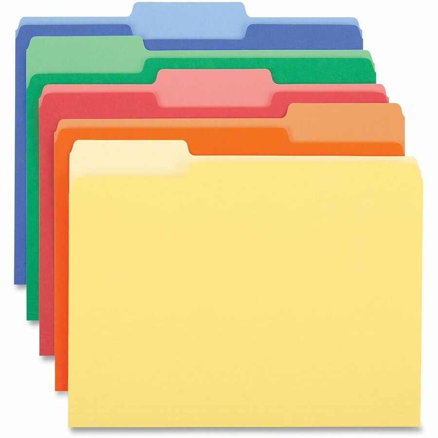 8 1/2" x 11" - Assorted Tab Position - 11 pt. - Stock - 100 Box