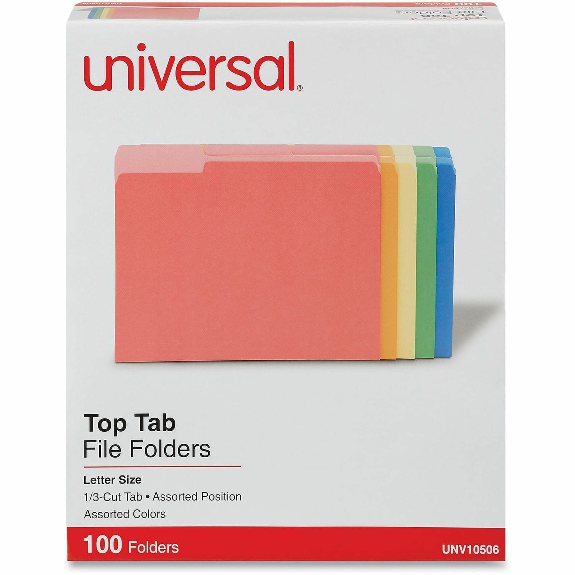 8 1/2" x 11" - Assorted Tab Position - 11 pt. - Stock - 100 Box