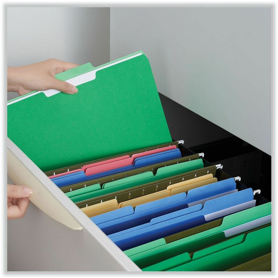 8 1/2" x 11" - Assorted Tab Position - 11 pt. - Stock - 100 Box