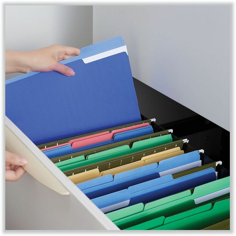 8 1/2" x 11" - Assorted Tab Position - 11 pt. - Stock - 100 Box