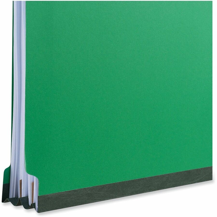 Universal 2/5 Tab Cut Letter Classification Folder - 8 1/2" x 11" - 2" Expansion - 6 Fastener(s) - 2" Fastener Capacity - Top Tab Location - Right of Center Tab Position - 2 Divider(s) - Emerald Green - 10 Box