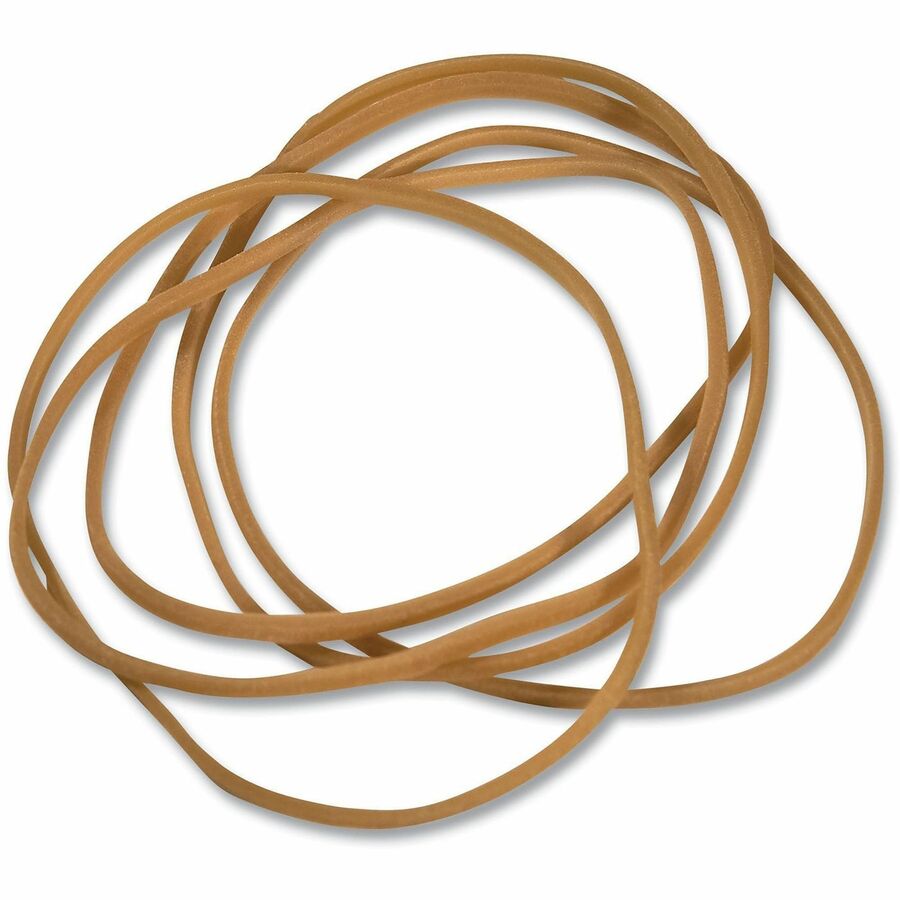 Size: #18 - 3" Length x 0.1" Width x 41.6 mil Thickness - 12 lb/in - Rubber - Beige - 1600 / Box
