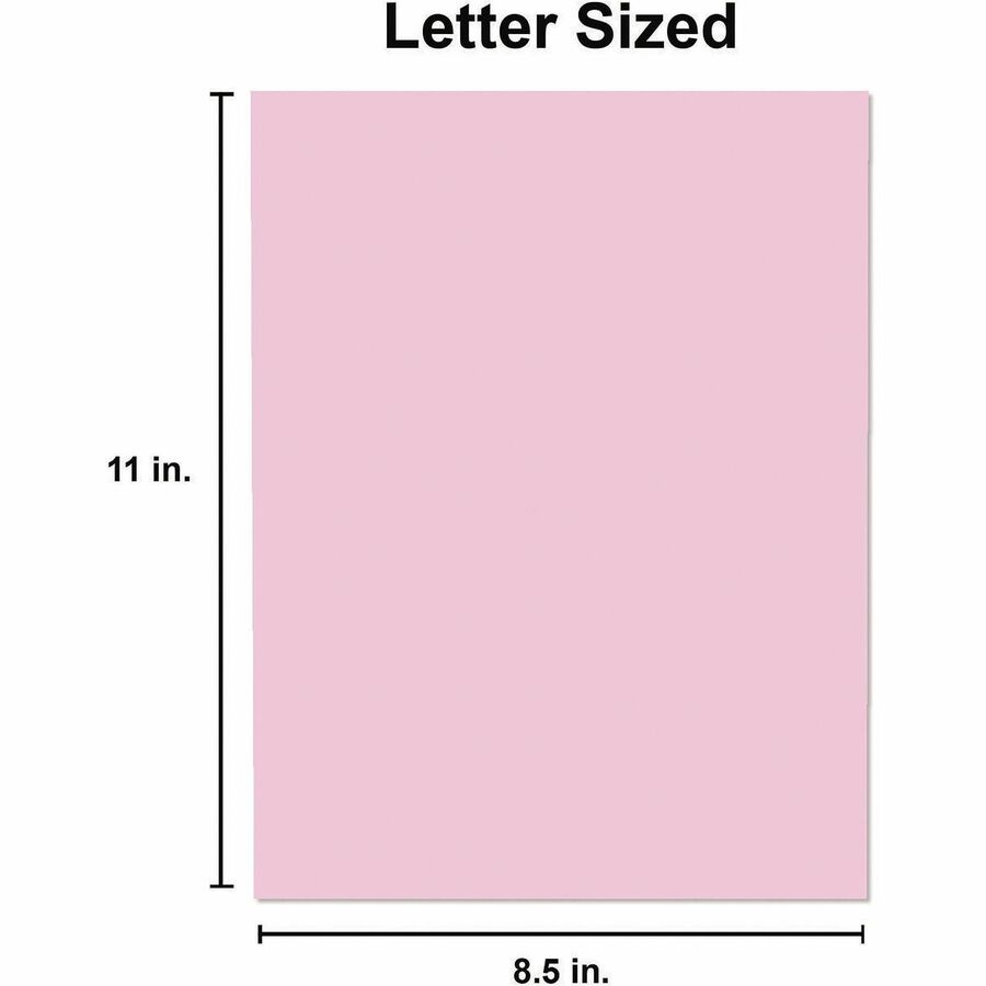 20 lb Basis Weight - 75 g/m² Grammage - Pink - 500 Sheets - 500 / Ream