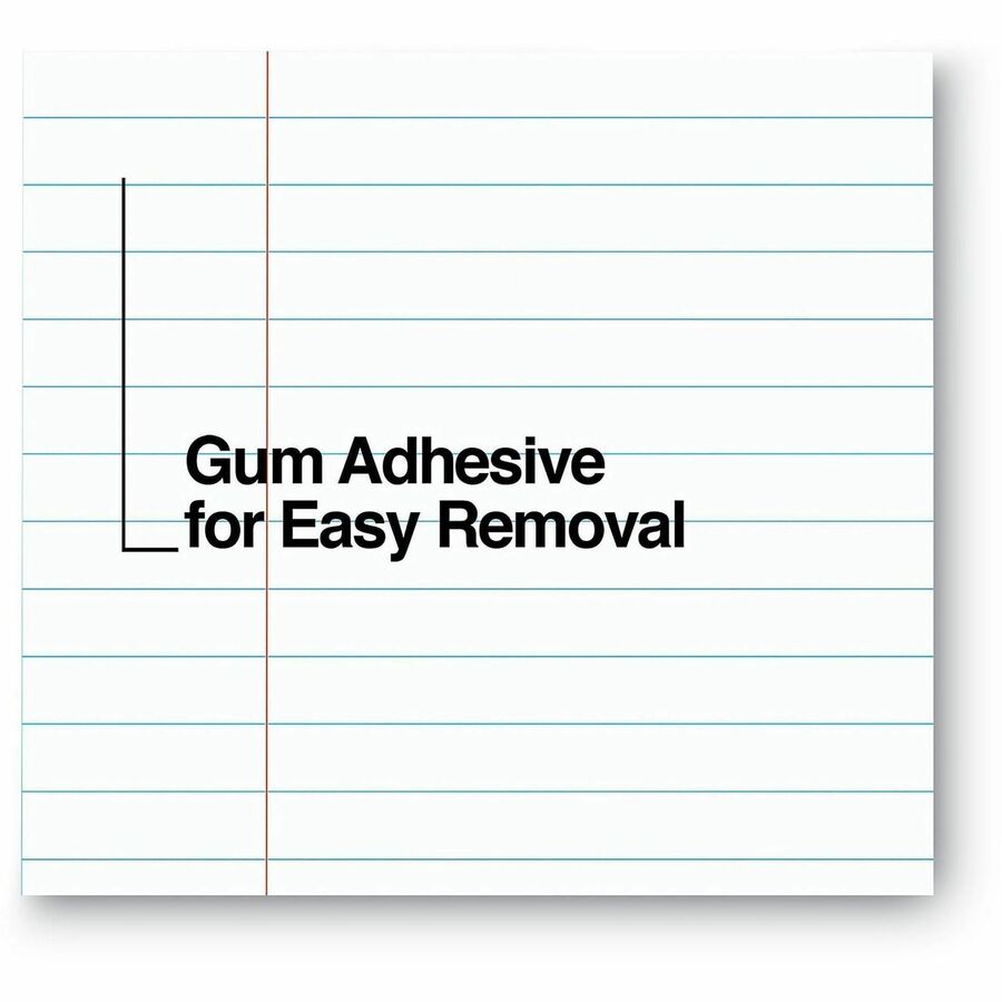 1 Subject(s) - 50 Sheets - Glue - 0.34" Ruled - Unruled Margin - 16 lb Basis Weight - Letter - 8 1/2" x 11" Sheet Size - 8.5" Width - White Paper - Chipboard Cover - 1 Dozen