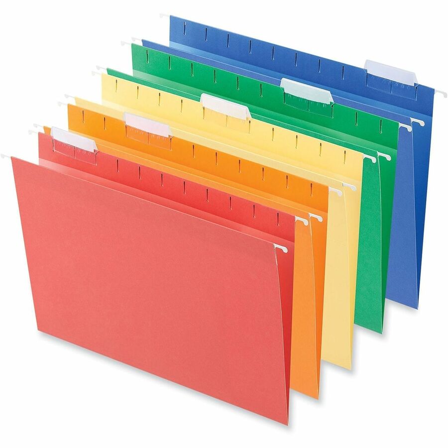 8 1/2" x 11" - Assorted Tab Position - 11 pt. - Stock - Assorted, Blue, Bright Green, Red, Violet, Yellow - 25 Box