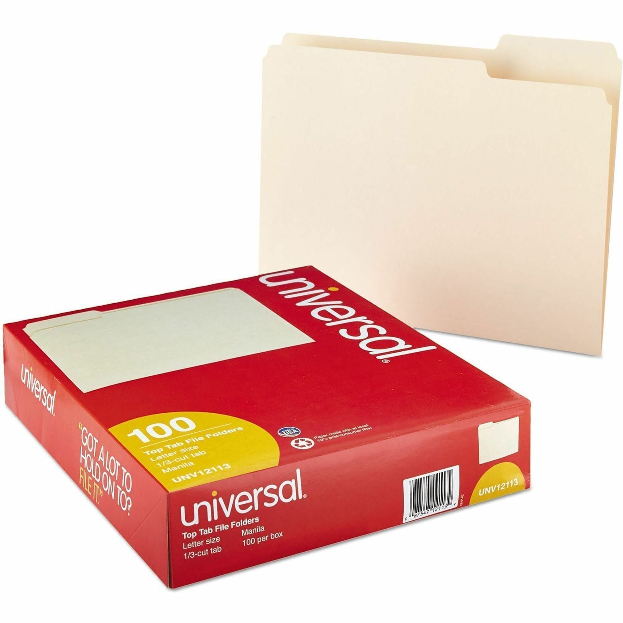8 1/2" x 11" - 3/4" Expansion - Assorted Tab Position - 11 pt. - Manila - 100 Box